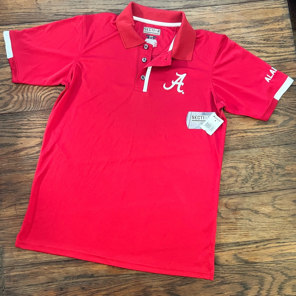 Alabama Crimson Red Polo Shirt with 'A' Logo